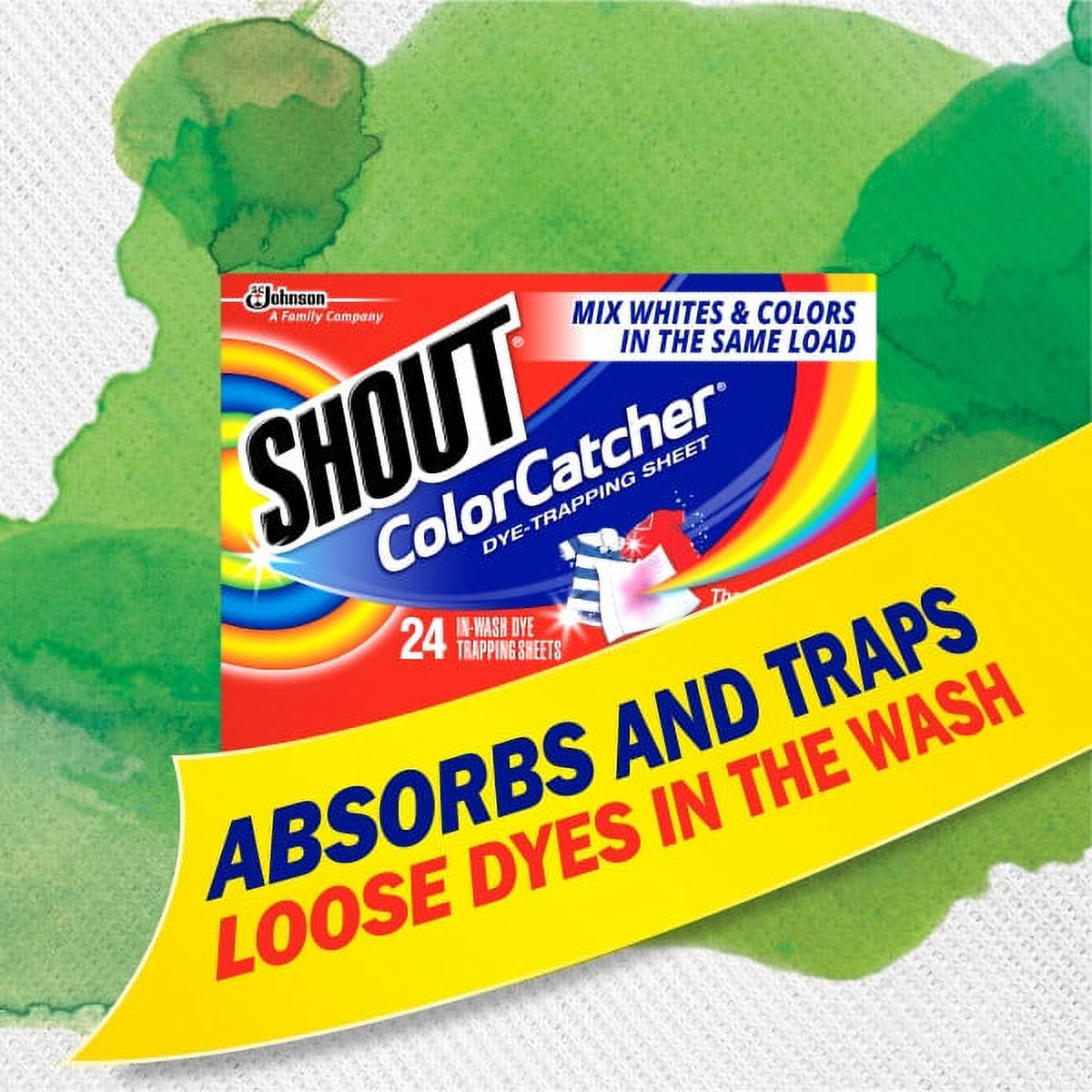 Shout Color Catcher, Dye-Trapping Sheets, 24 Sheets, Pack of 2 